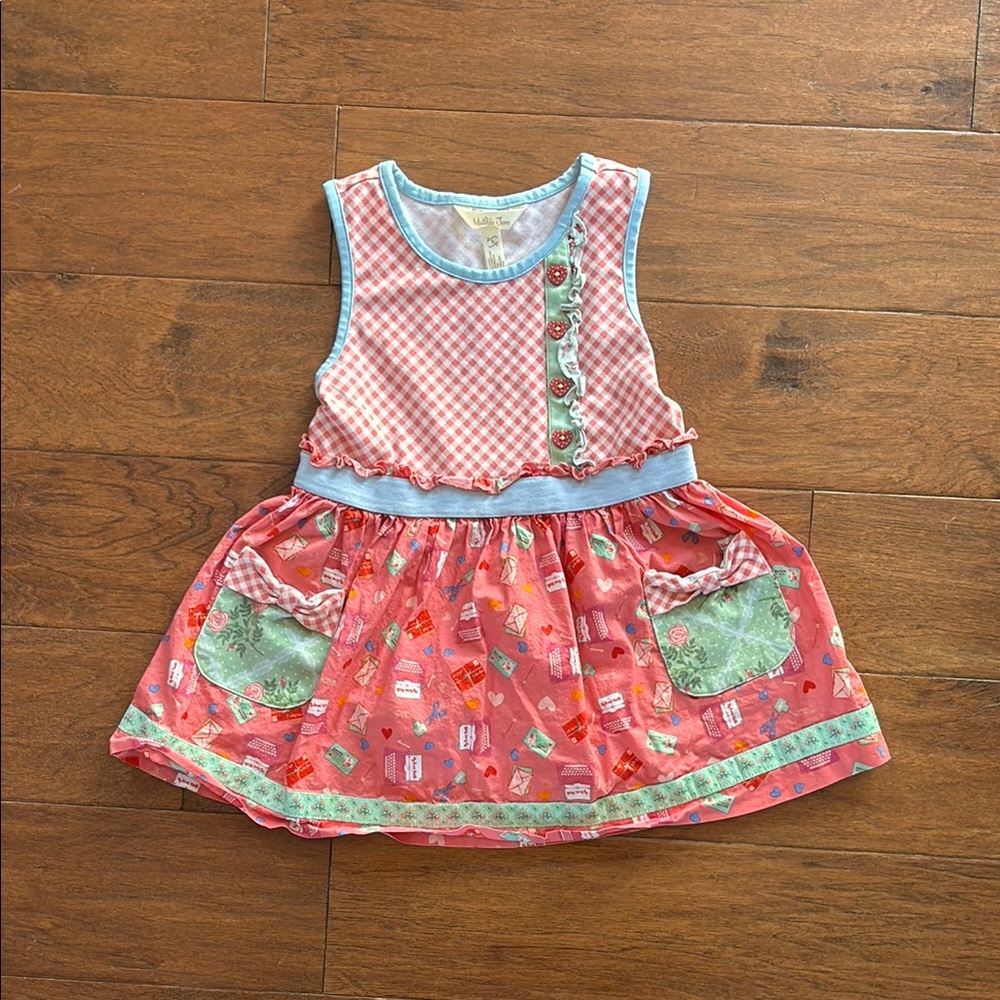 Matilda Jane Pink and Green Patchwork Tank Top